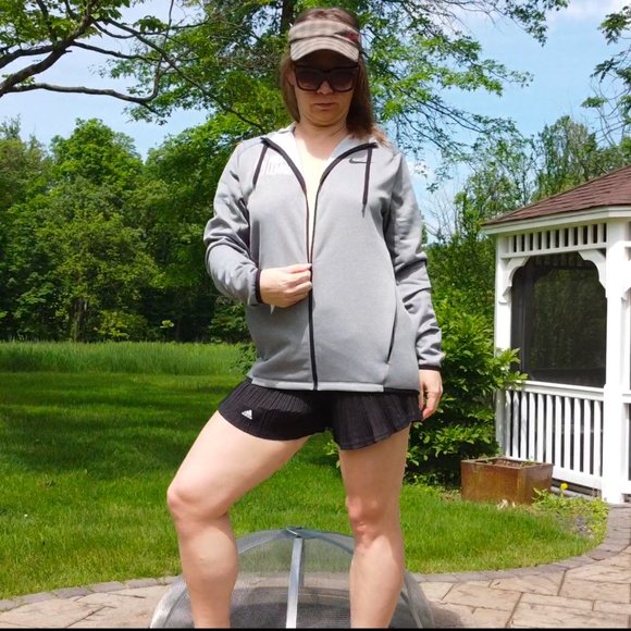 Nike NBA League Silver Hood Ribbed Textured Fleeced Jacket